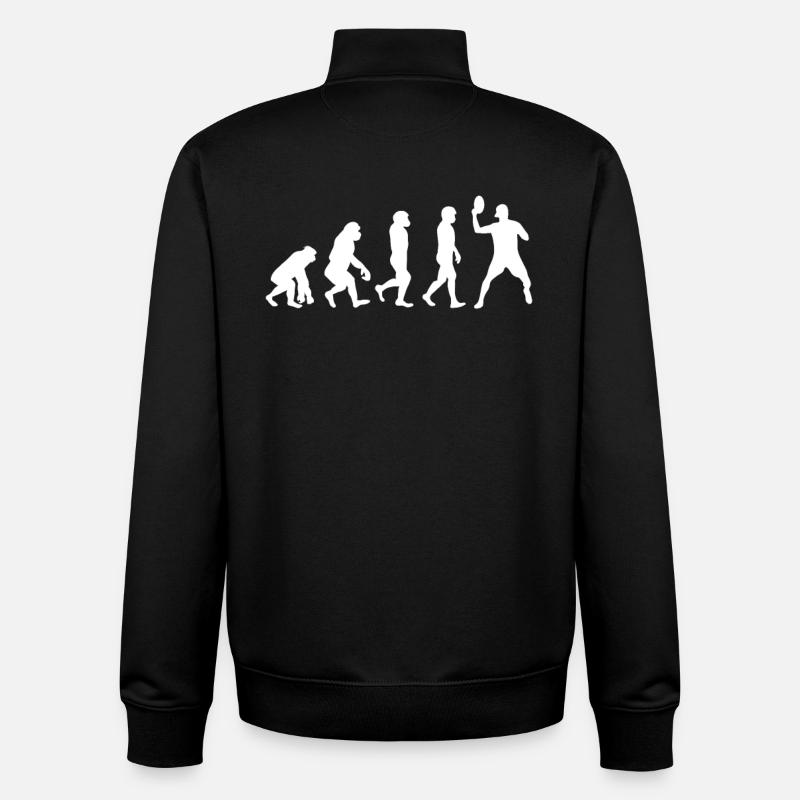 Disc golf evolution - Unisex Organic Zip Sweatshirt by Stanley/Stella - black