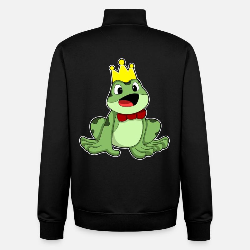 Frosch Krone - Unisex Organic Zip Sweatshirt von Stanley/Stella - Schwarz