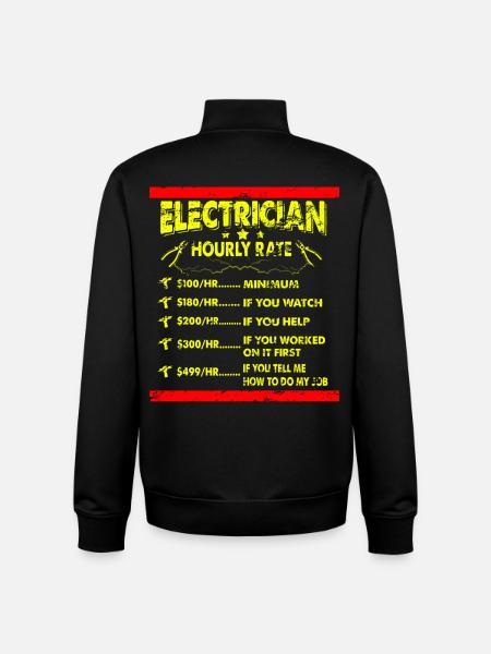 Electrician electronics technician gift idea - Unisex Organic Zip Sweatshirt by Stanley/Stella - black