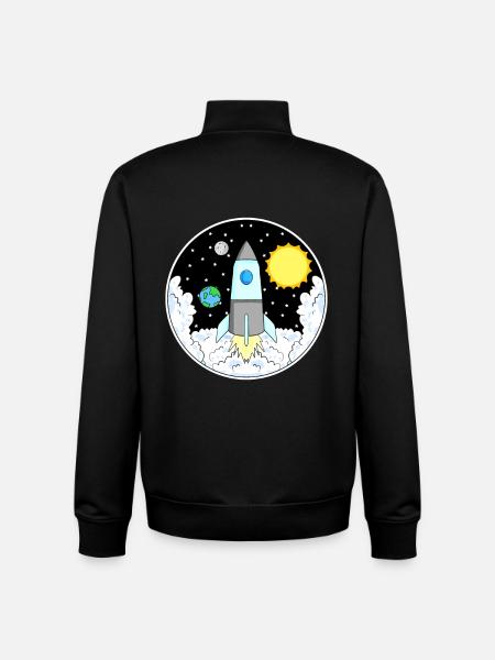 Rocket space - Unisex Organic Zip Sweatshirt by Stanley/Stella - black