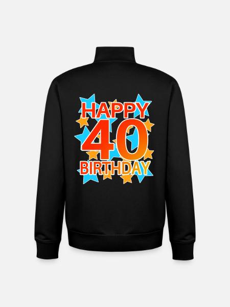 40 Years Birthday Gift Idea - Unisex Organic Zip Sweatshirt by Stanley/Stella - black