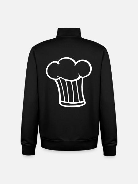 Bonnet cuisinier - Sweat zippé unisexe en coton bio Stanley/Stella - noir