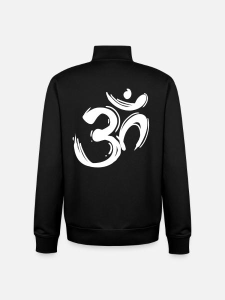 OM Sign - OM Symbol - Unisex Organic Zip Sweatshirt by Stanley/Stella - black