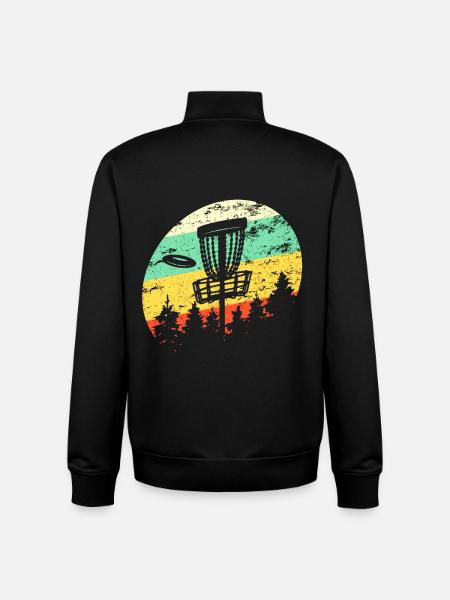 Cadeau Frisbeegolf - Sweat zippé unisexe en coton bio Stanley/Stella - noir