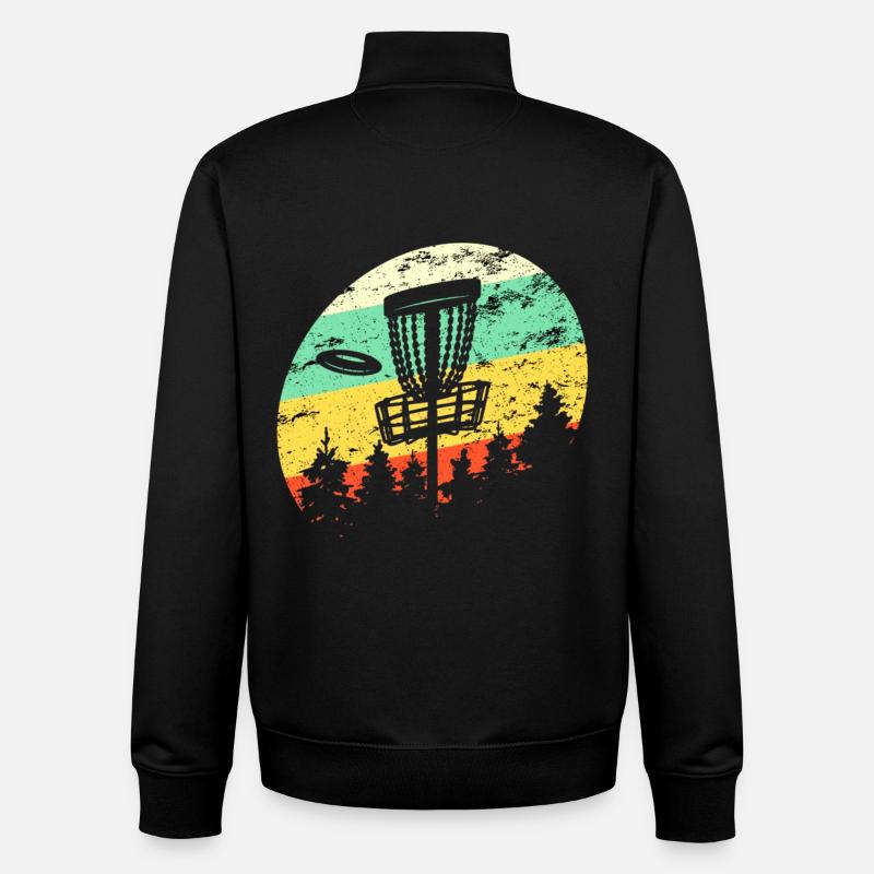 frisbeegolf geschenk - Unisex Organic Zip Sweatshirt von Stanley/Stella - Schwarz