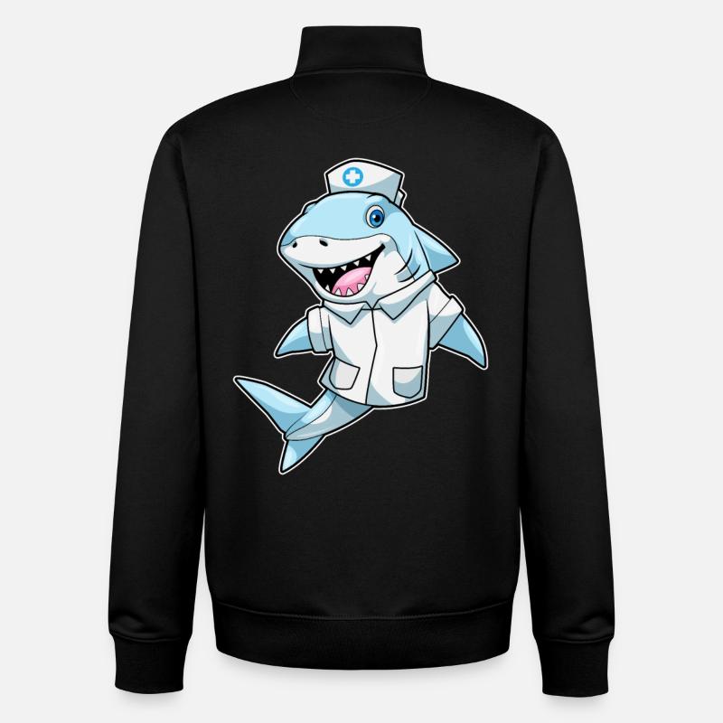 Hai Krankenschwester - Unisex Organic Zip Sweatshirt von Stanley/Stella - Schwarz