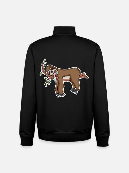 Faultier lustig - Unisex Organic Zip Sweatshirt von Stanley/Stella - Schwarz