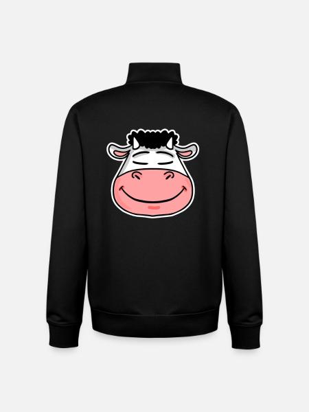 cow - Unisex Organic Zip Sweatshirt by Stanley/Stella - black