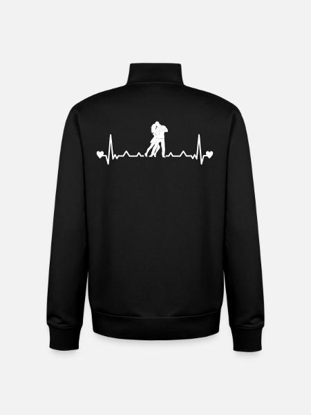 Tango Argentino Heartbeat Milonga - Unisex Organic Zip Sweatshirt by Stanley/Stella - black