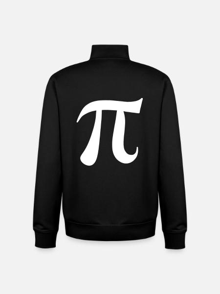 Pi sign white symbol - Unisex Organic Zip Sweatshirt by Stanley/Stella - black