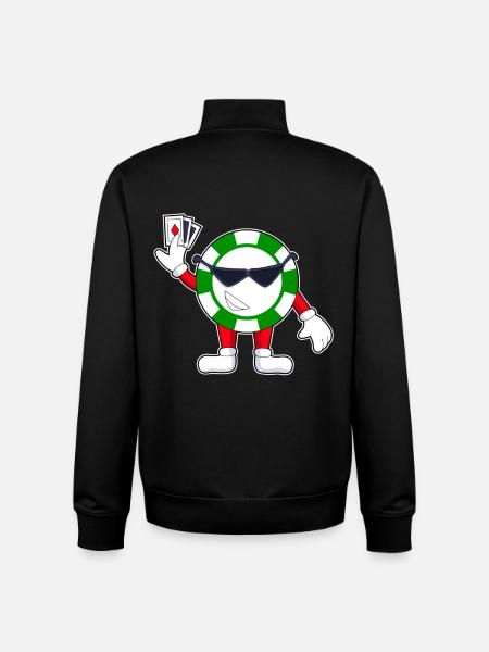 Poker Poker Chips Poker Cards - Unisex Organic Zip Sweatshirt by Stanley/Stella - black