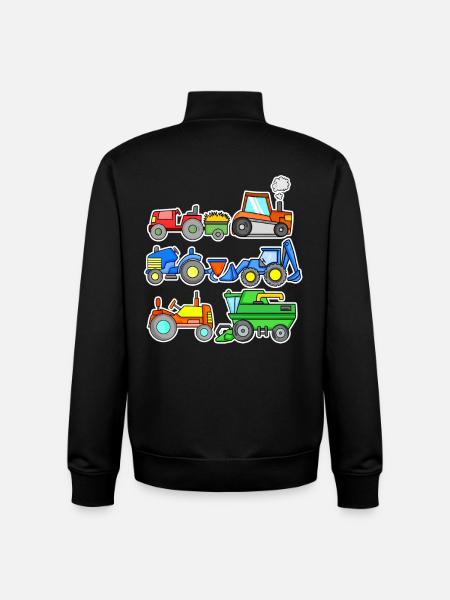Machines agricoles Machines agricoles - Sweat zippé unisexe en coton bio Stanley/Stella - noir