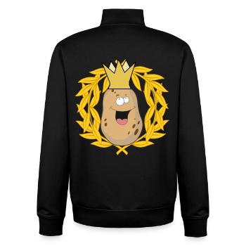 Roi pomme de terre Tuberelet légumes Couronne de laurier - Sweat zippé unisexe en coton bio Stanley/Stella - noir - Dos - AI Model Male 185 light (185cm)