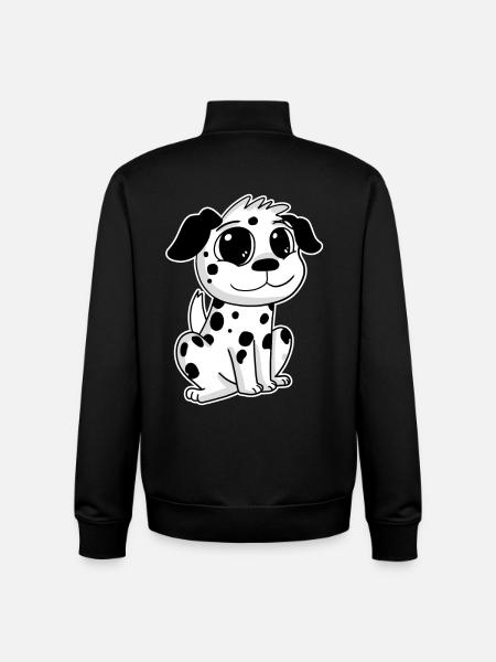 Dalmatian - Unisex Organic Zip Sweatshirt by Stanley/Stella - black