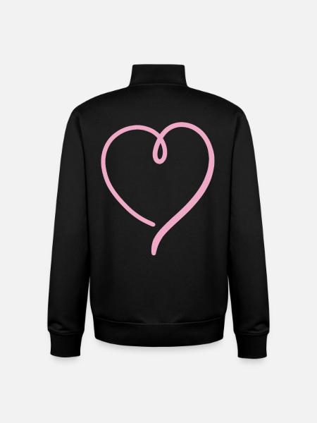 Coeur - Sweat zippé unisexe en coton bio Stanley/Stella - noir