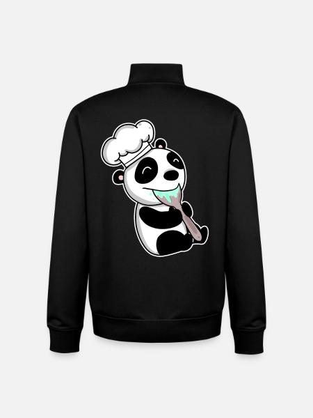 Boiling Baby Panda - Unisex Organic Zip Sweatshirt by Stanley/Stella - black