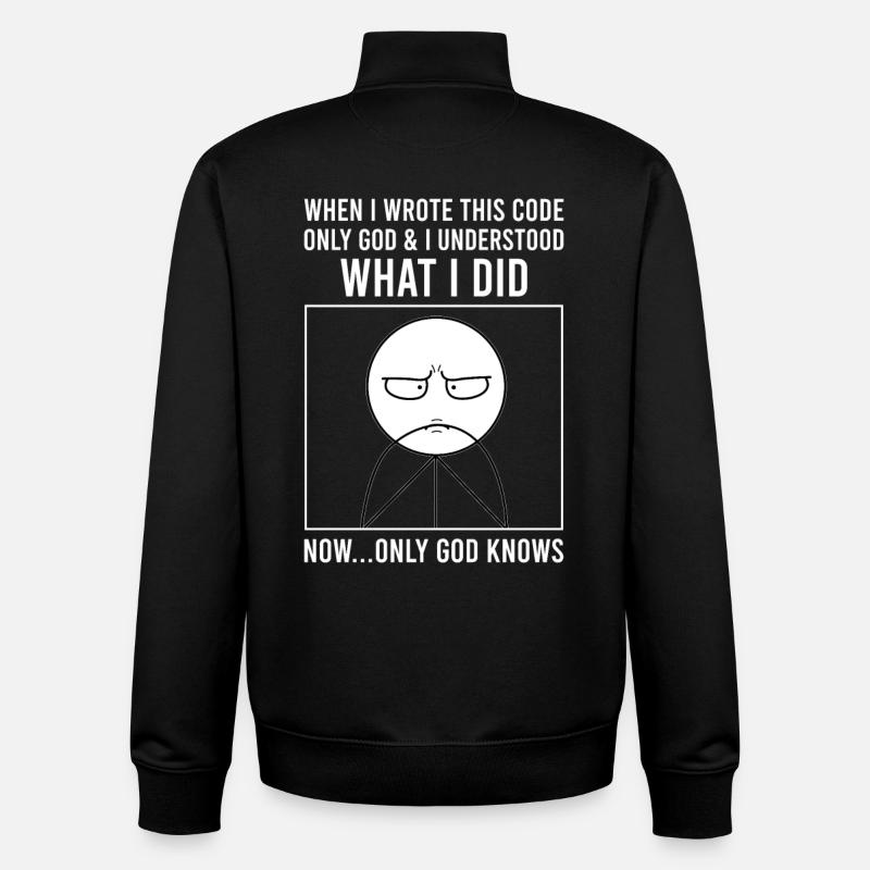 Programmierer Informatiker Softwareentwickler Meme - Unisex Organic Zip Sweatshirt von Stanley/Stella - Schwarz