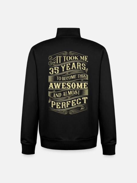 35e anniversaire - Sweat zippé unisexe en coton bio Stanley/Stella - noir