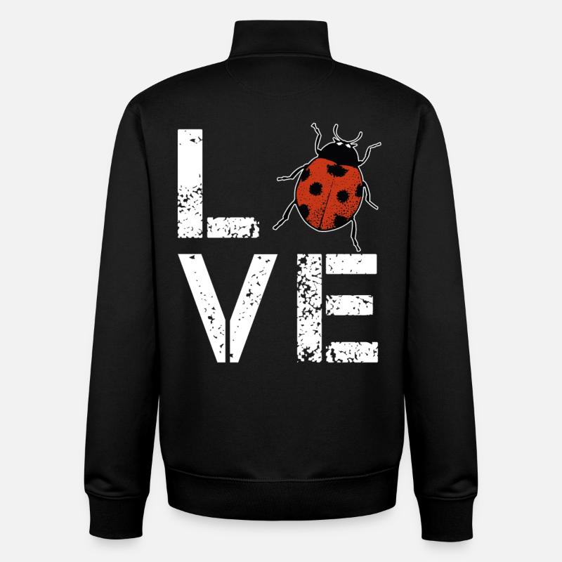 Ladybug Love Ladybug Gift - Unisex Organic Zip Sweatshirt by Stanley/Stella - black