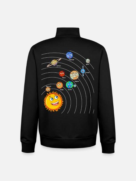 Solar system - Unisex Organic Zip Sweatshirt by Stanley/Stella - black