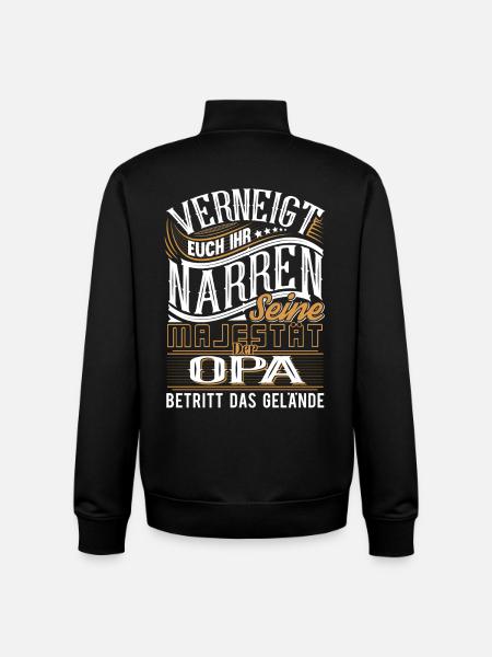 Opa - Unisex Organic Zip Sweatshirt von Stanley/Stella - Schwarz