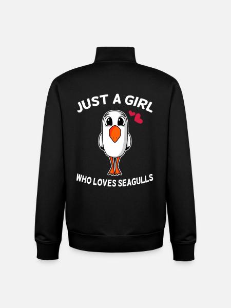 Mouette Amour fille - Sweat zippé unisexe en coton bio Stanley/Stella - noir