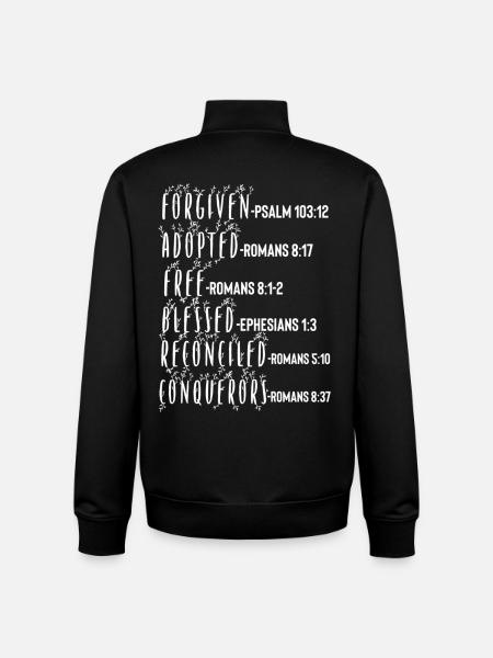 Heiliger Geist Bibelvers - Unisex Organic Zip Sweatshirt von Stanley/Stella - Schwarz