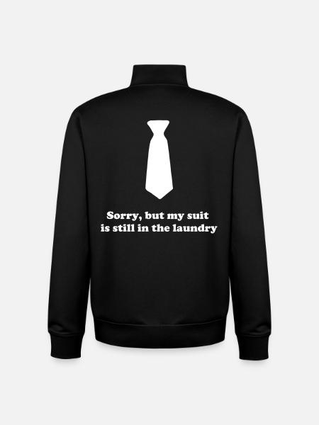 Tie Laundry Basket Saying - Unisex Organic Zip Sweatshirt by Stanley/Stella - black