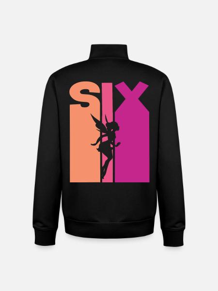 6e anniversaire fille fée - Sweat zippé unisexe en coton bio Stanley/Stella - noir
