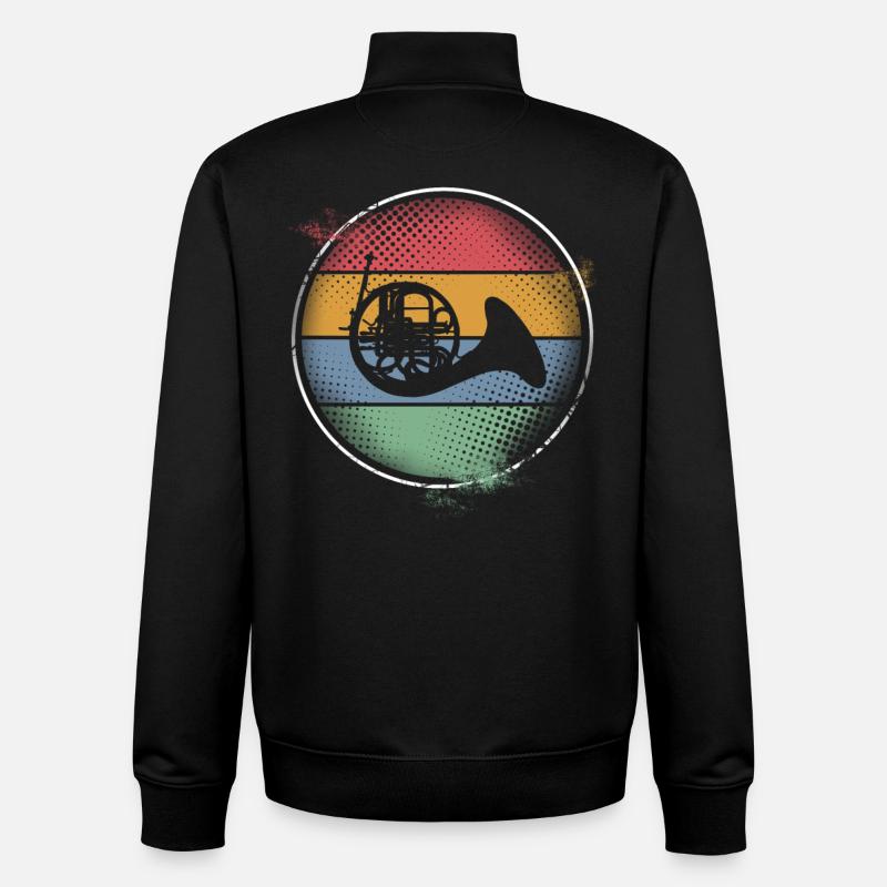 Waldhorn - Unisex Organic Zip Sweatshirt von Stanley/Stella - Schwarz