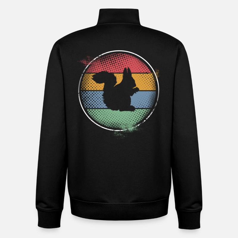 Squirrel - Unisex Organic Zip Sweatshirt by Stanley/Stella - black