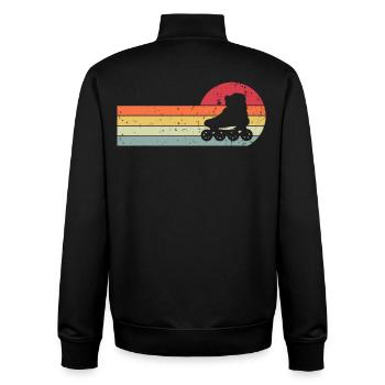 Inline Skates - Unisex Organic Zip Sweatshirt by Stanley/Stella - black - Back - AI Model Male 185 light (185cm)
