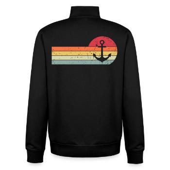 Anchor - Unisex Organic Zip Sweatshirt by Stanley/Stella - black - Back - AI Model Male 185 light (185cm)