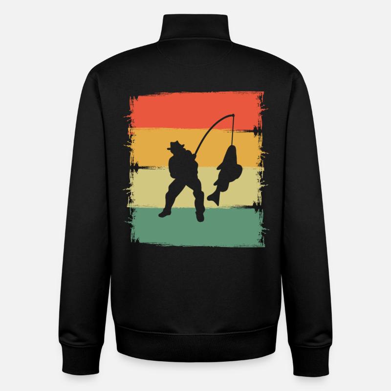 Pêcheurs - Sweat zippé unisexe en coton bio Stanley/Stella - noir