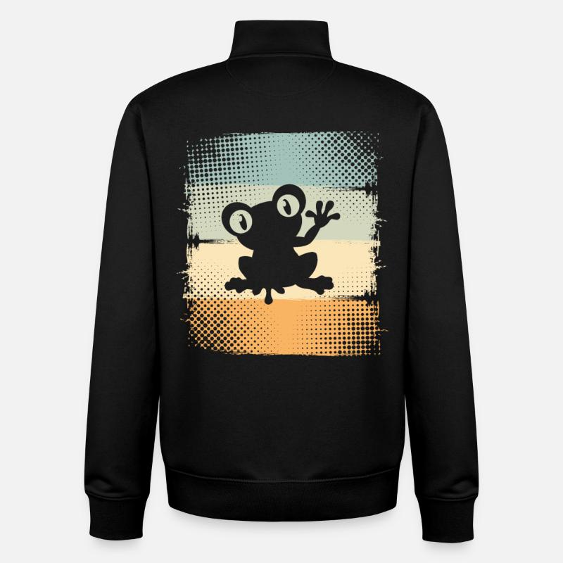 Frosch - Unisex Organic Zip Sweatshirt von Stanley/Stella - Schwarz