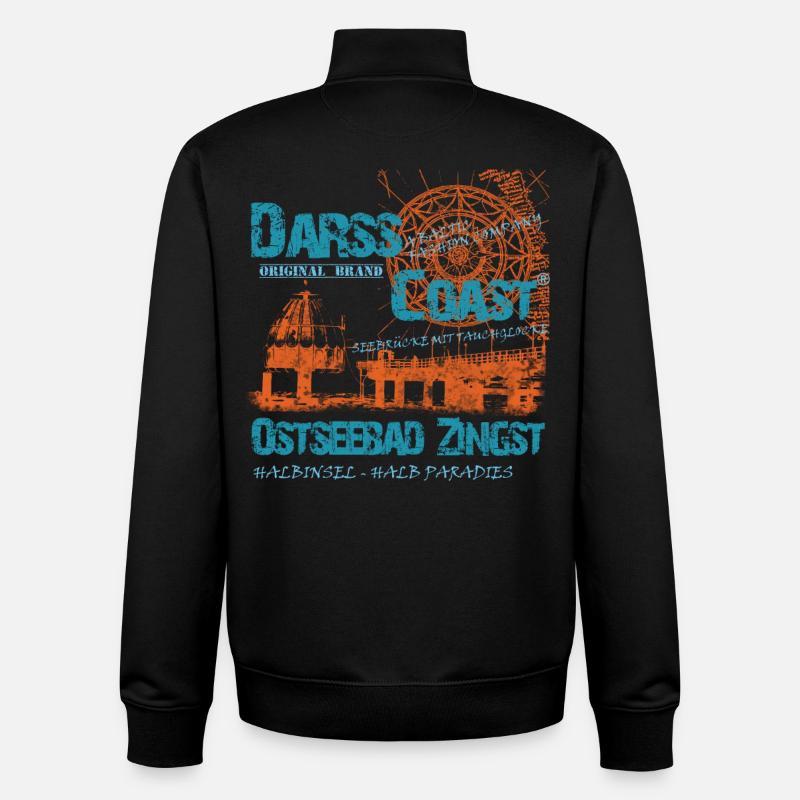 DarssCoast - Ostseebad Zingst - Unisex Organic Zip Sweatshirt von Stanley/Stella - Schwarz