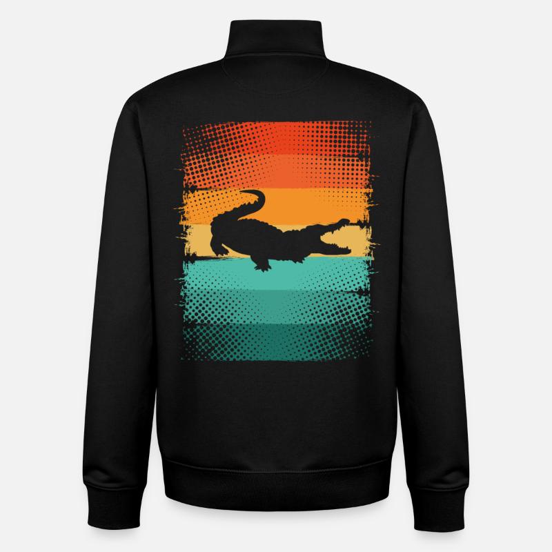 Alligator - Sweat zippé unisexe en coton bio Stanley/Stella - noir