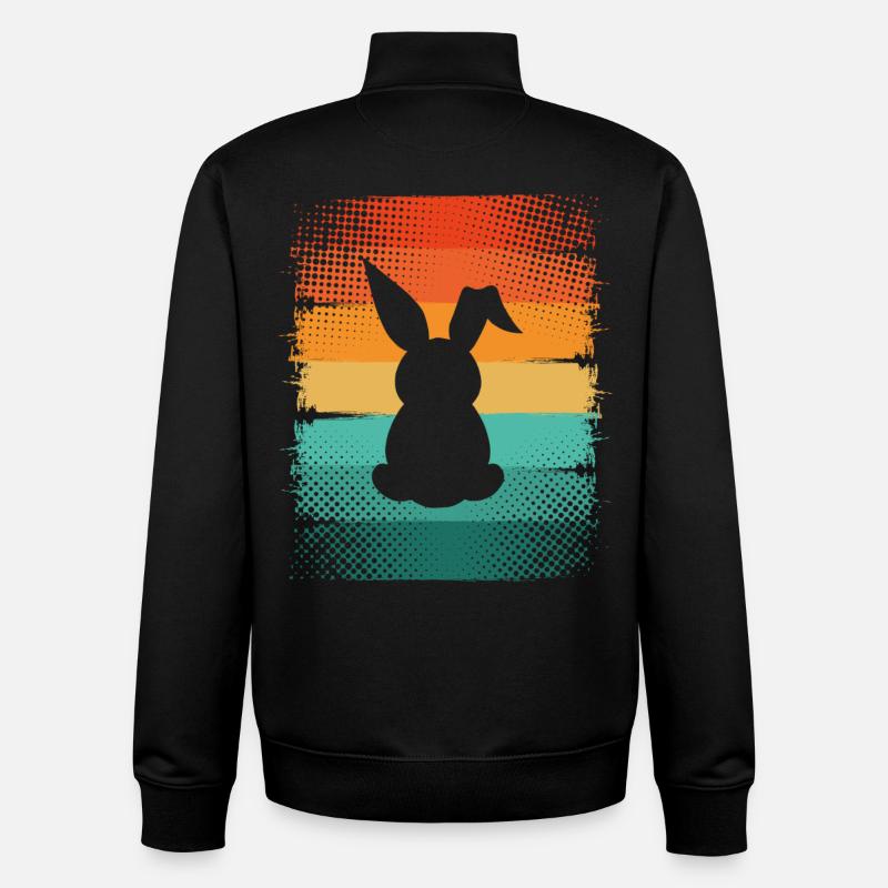 Hare - Unisex Organic Zip Sweatshirt by Stanley/Stella - black