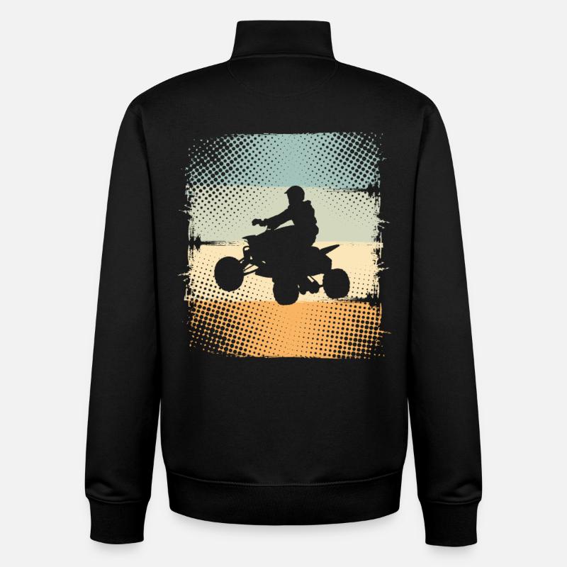 Quad - Sweat zippé unisexe en coton bio Stanley/Stella - noir