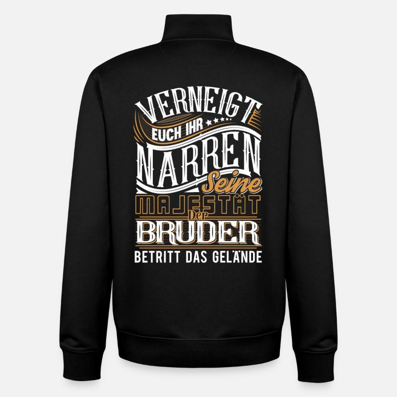 Bruder - Unisex Organic Zip Sweatshirt von Stanley/Stella - Schwarz