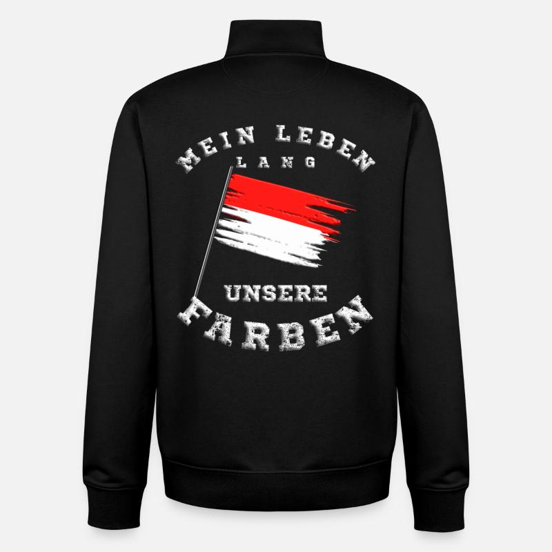 ROT Weiße Flagge - Unisex Organic Zip Sweatshirt von Stanley/Stella - Schwarz