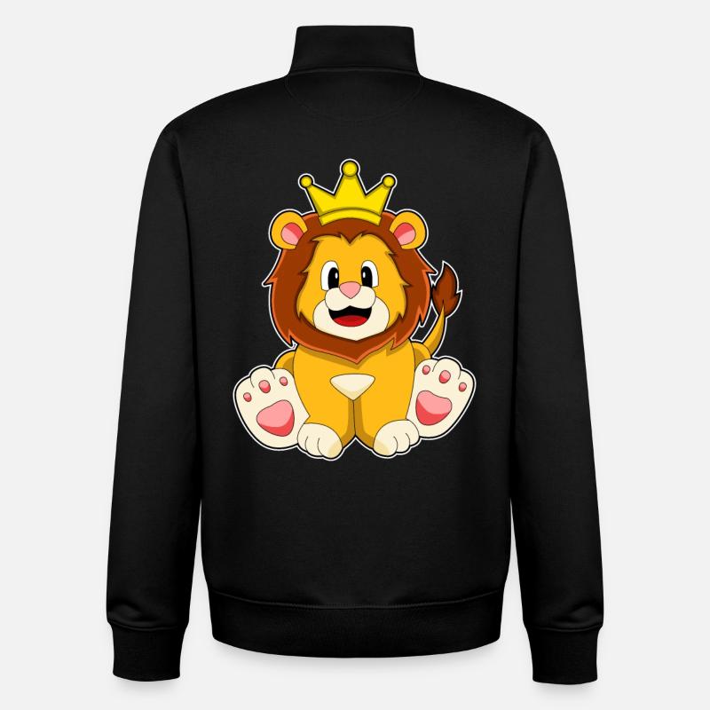 Löwe Krone - Unisex Organic Zip Sweatshirt von Stanley/Stella - Schwarz