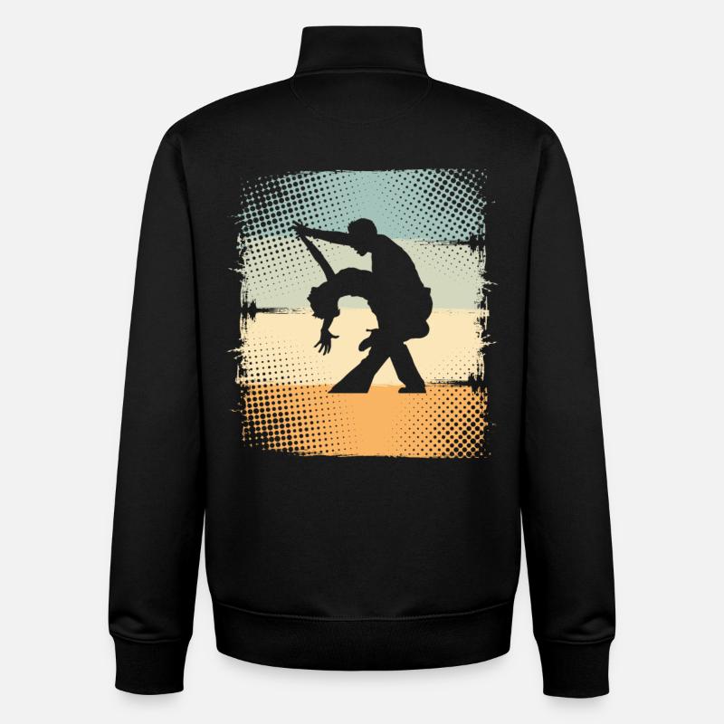 Couple de danse - Sweat zippé unisexe en coton bio Stanley/Stella - noir