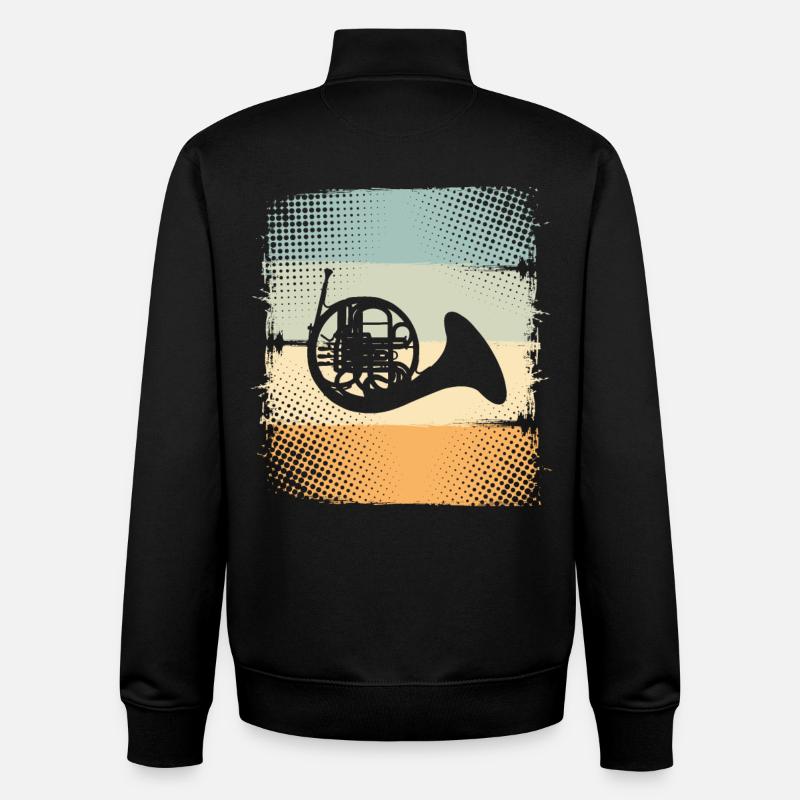 Bugle - Unisex Organic Zip Sweatshirt by Stanley/Stella - black