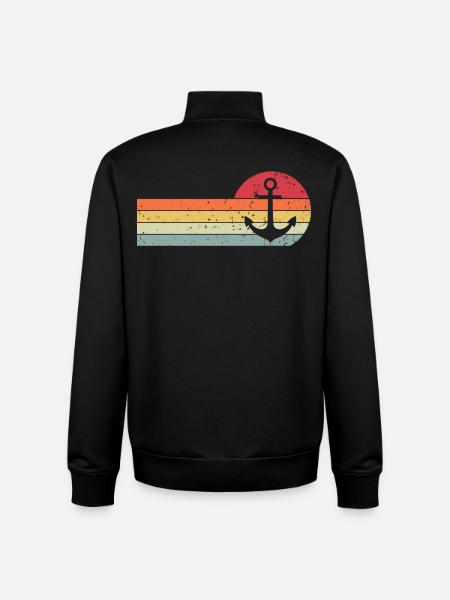 Ancre - Sweat zippé unisexe en coton bio Stanley/Stella - noir