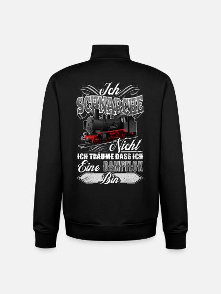 Dampflok Schnarchen - Unisex Organic Zip Sweatshirt von Stanley/Stella - Schwarz