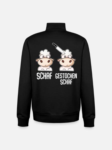 Schaf Gestochen Schaf - Unisex Organic Zip Sweatshirt von Stanley/Stella - Schwarz