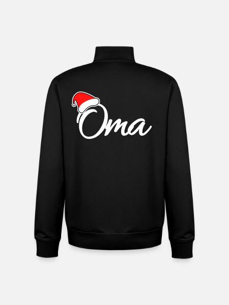 Weihnachten Oma - Unisex Organic Zip Sweatshirt von Stanley/Stella - Schwarz