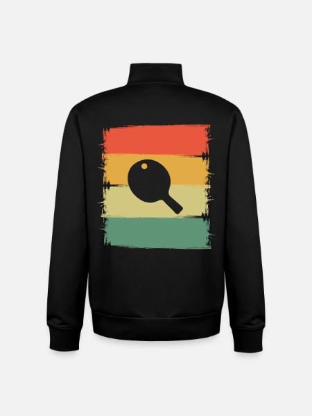 Ping-pong - Sweat zippé unisexe en coton bio Stanley/Stella - noir