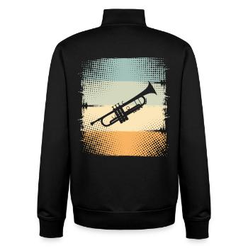 Trompete - Unisex Organic Zip Sweatshirt von Stanley/Stella - Schwarz - Hinten - AI Model Male 185 light (185cm)